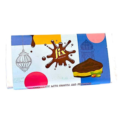 Дубайский шоколад FIX, Can't Get Knafeh Of It - Dark Chocolate (темный шоколад со вкусом фисташки)