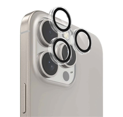 Защитное стекло для камеры iPhone 14 Pro/14 Pro Max SUPGLASS Anti Glare Camera lens glass (XC-31) Прозрачное с чёрной рамкой