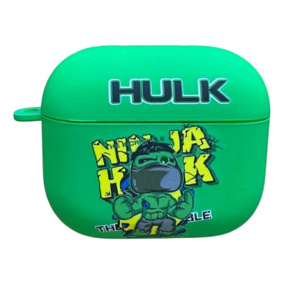 Чехол для AirPods 3 COQUE POUR Зеленый с рисунком HULK