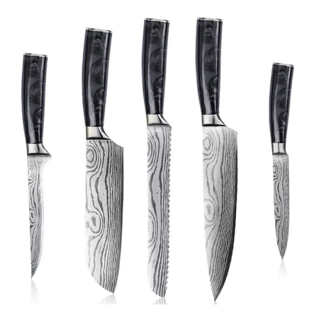 Набор кухонных ножей Spetime 5-Pieces Kitchen Knife Set (G05-BL) Черный