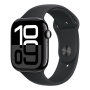 Apple Watch Series 10, 46 мм корпус из алюминия цвета «Jet Black», ремешок Sport Band размера M/L цвета «Black»