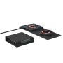 Беспроводная зарядная станция Deppa 2в1 Crystal MagSafe Fold Travel QI складная (23154) Black, чёрный