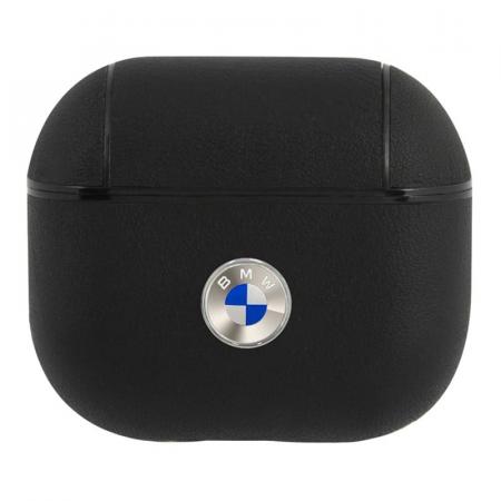 Чехол BMW для Airpods 3 Signature leather with metal logo (BMA3SSLBK) Черный