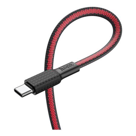 Подарок - Кабель hoco. Type-C – Type-C “Jaeger” PD (X69) Красно-черный