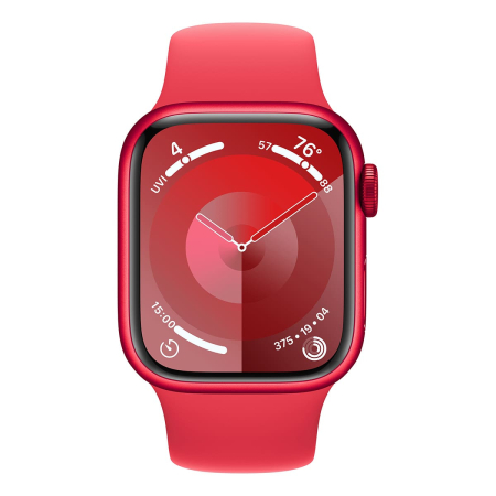 Apple Watch Series 9, 41 мм корпус из алюминия цвета (PRODUCT)RED™, ремешок Sport Band размера M/L цвета «Red»