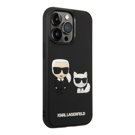 Чехол Karl Lagerfeld для iPhone 14 Pro 3D Rubber Karl and Choupette Hard (KLHCP14L3DRKCK) Черный