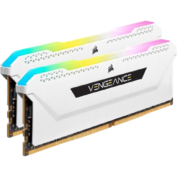 Оперативная память Corsair Vengeance RGB Pro SL White CMH16GX4M2D3600C18W DDR4 16GB 3600MHz CL18 UDIMM 2x8GB RGB