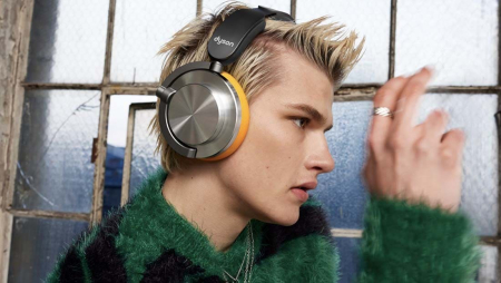 Беспроводные наушники Dyson OnTrac Aluminum, желтый/алюминий