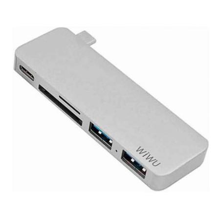 Переходник WiWU для MacBook Type-C Hub 5в1 (C1) Space Grey, серый космос