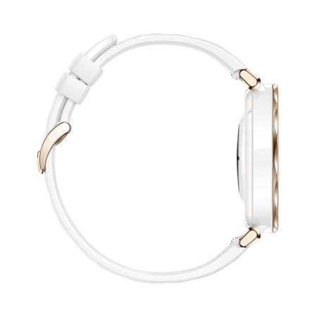 Умные часы HUAWEI Watch GT 5 Pro White, 42 мм, цвет корпуса белый/золотой, цвет ремешка белый