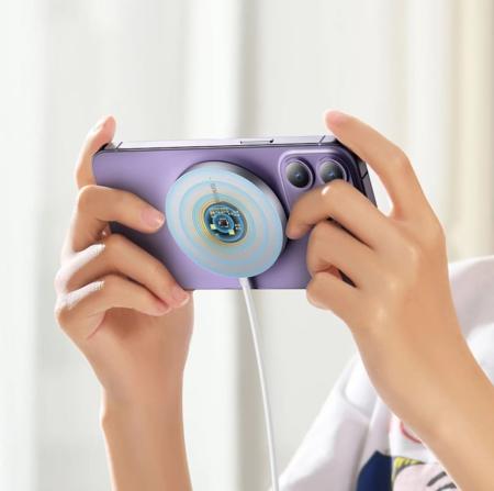 Беспроводное зарядное устройство Baseus Simple Mini3 Magnetic Wireless Charger 15W CCJJ040012 (BS-W529) White, белый