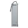Переходник Baseus для MacBook HUB Enjoyment Series (Type-C to USB3.0+HDMI+SD/MMC+TF/Micro+LAN+VGA+PD+AUX) (CATSX-F0G) Deep Grey, темно-серый