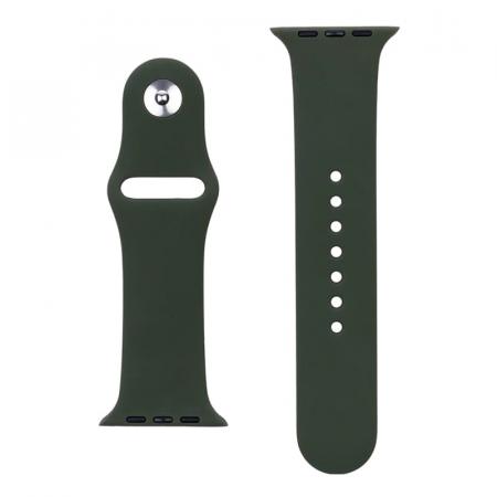 Силиконовый ремешок для Apple Watch 42/44/45 мм Темно-зеленый