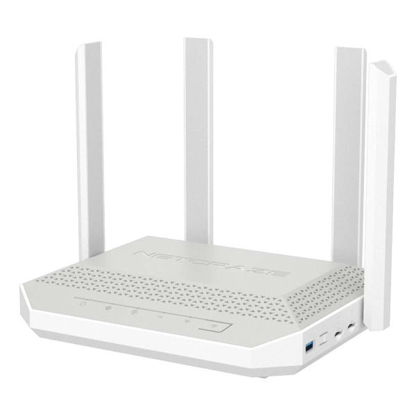 Wi-Fi роутер KEENETIC Netcraze Hopper 4G+, Wi-Fi 6, AX3000, 2.4/5ГГц, 5 WAN/LAN, 1xUSB 3.0, (NC-2312) Белый