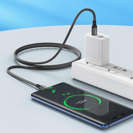 Подарок - Кабель hoco. Super Fast Charging Data Cable разъем Type-C – Type-C, 1 м (X14) Черный