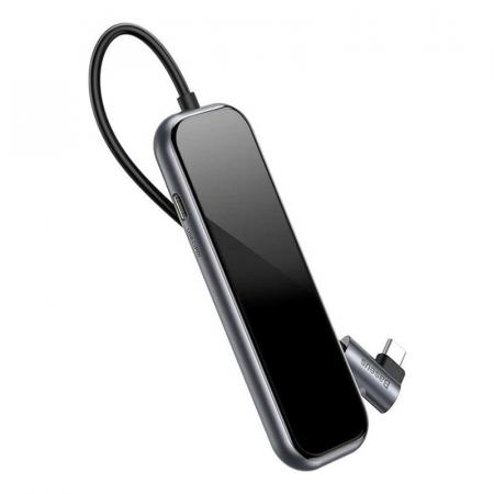 Переходник Baseus для MacBook HUB Multifunctional (Type-C to 3xUSB3.0+HD4K+SD/TF+PD) (CAHUB-CZ0G) Deep Grey, темно-серый