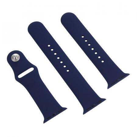 Силиконовый ремешок для Apple Watch 38/40 мм Темно-синий