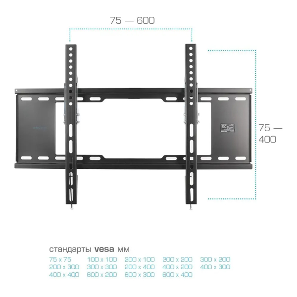 Кронштейн Kromax IDEAL-102, 32"-90" наклонный до 40 кг