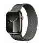 Apple Watch Series 9, 45 мм корпус из нержавеющей стали «Graphite», ремешок Milanese Loop цвета «Graphite»