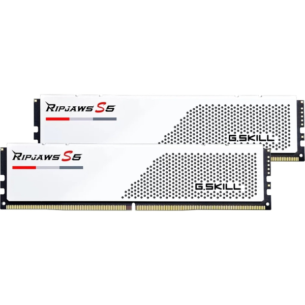 Оперативная память G.SKILL Ripjaws S5 F5 5200J4040A48GX2 RS5W DDR5 96GB 5200MHz CL40 UDIMM 2x48GB RGB White