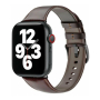 Кожаный ремешок для Apple Watch 42/44/45/49 мм WiWU (Wi-WB003) Coffee, темно-коричневый