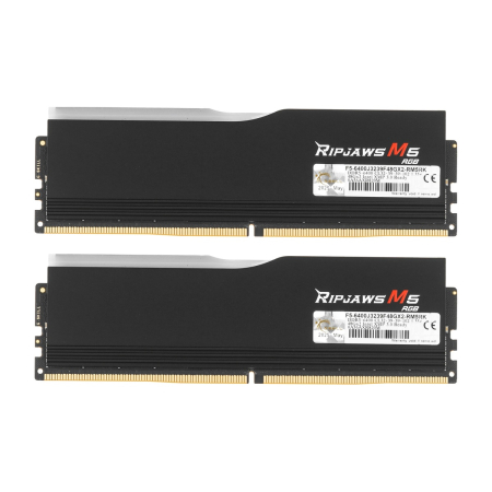 Оперативная память G.SKILL Ripjaws M5 RGB F5 6400J3239F48GX2 RM5RK DDR5 96GB 6400MHz CL32 UDIMM 2x48GB RGB Black