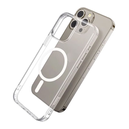 Чехол hoco. Magnetic Smartphone CASE для Apple iPhone 15 Pro Max Прозрачный