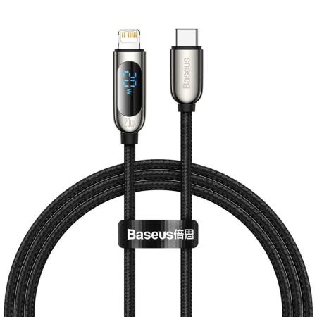 Кабель Baseus Display Fast Charging Data Cable Type-C - Lighting 20W, 1 м (CATLSK-01) Черный